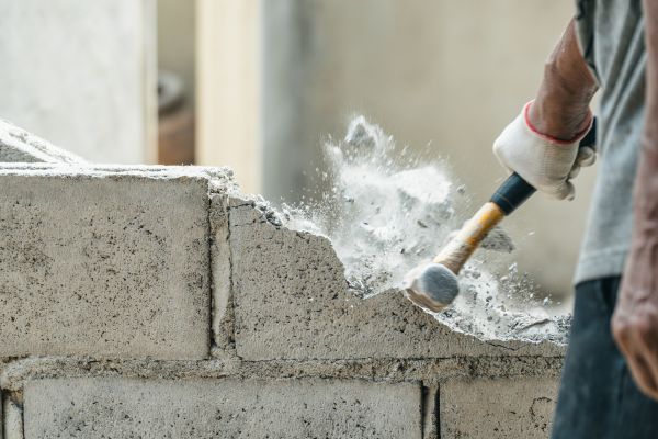 Block Wall Demolition in West Lafayette